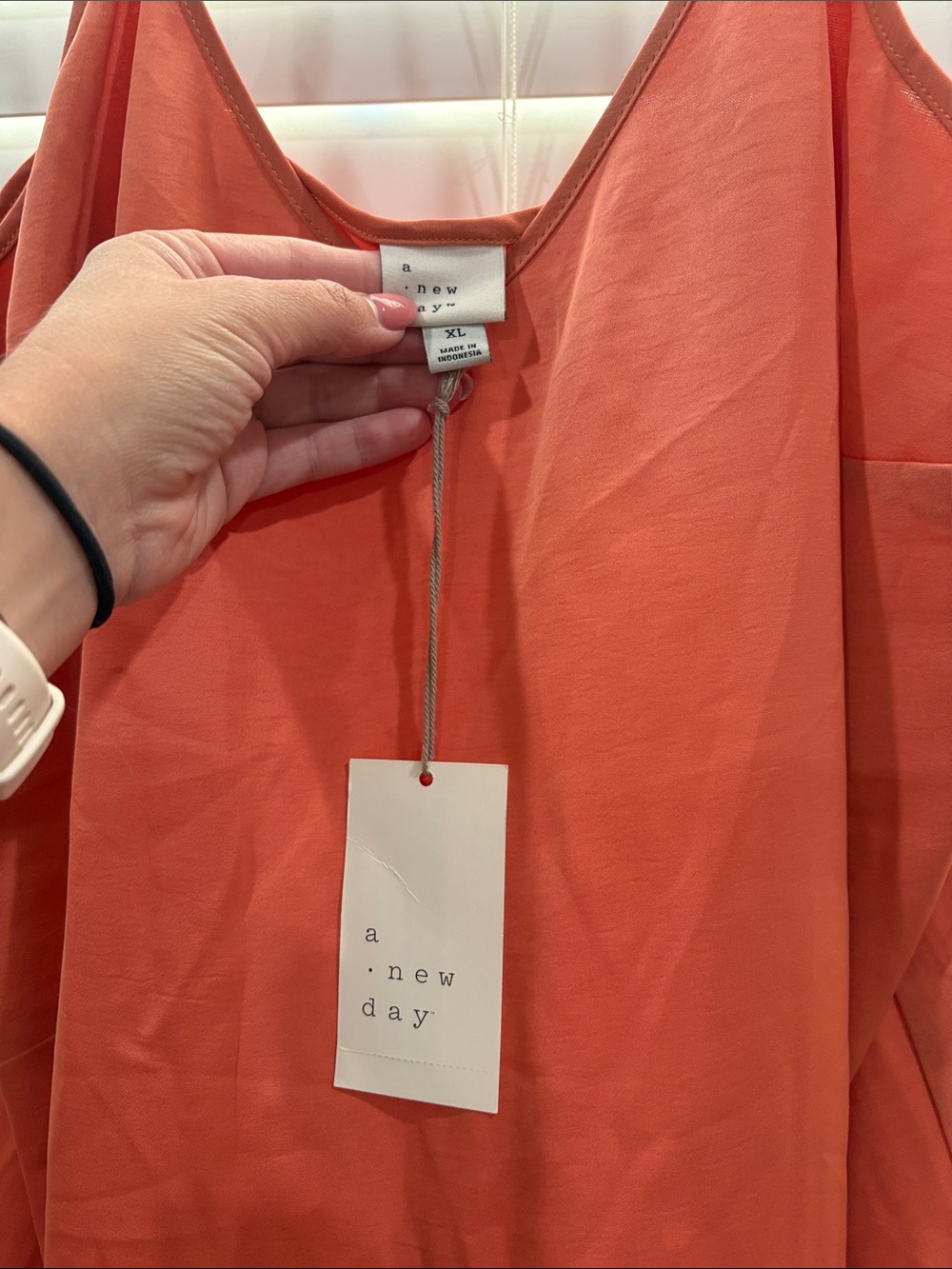 NWT A New Day Orange Slip Dress with Spaghetti Straps - Picture 2 of 4